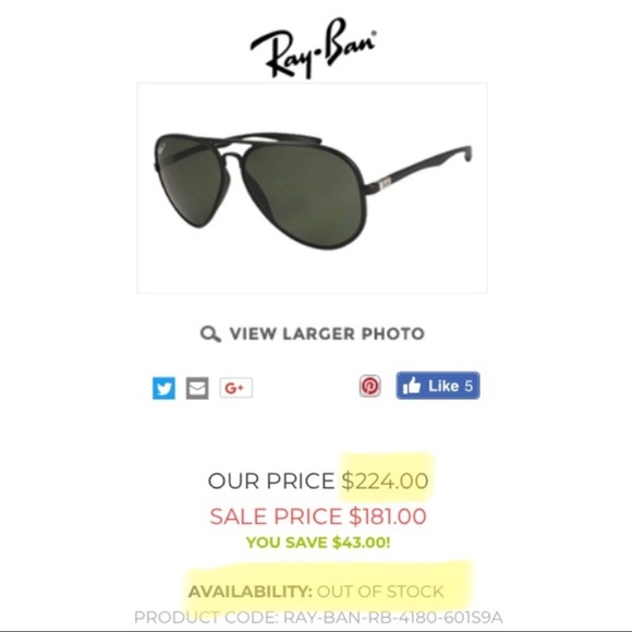 Ray-Ban POLARIZED LifeForce Aviators! main image 9